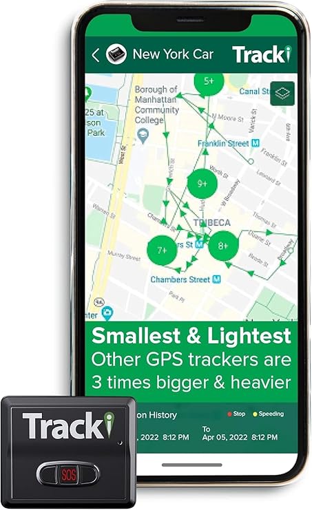 Tracki GPS Tracker for Vehicles, Car, Kids. Subscription Needed. US-Made Tech. 4G LTE GPS Tracking Device. Unlimited Distance, US & Worldwide. Small (Tracker) (Tracker 2 Years Subscription Incl.)